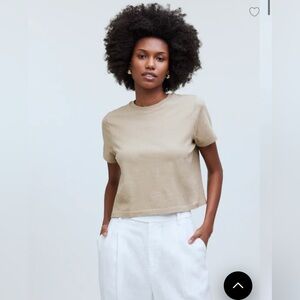 Madewell: Softfade Cotton Cropped Tee Size Small